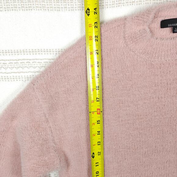 Broadway 38 Soft Pink High Neck Fuzzy Sweater Women’s Size L NEW - Picture 4 of 7